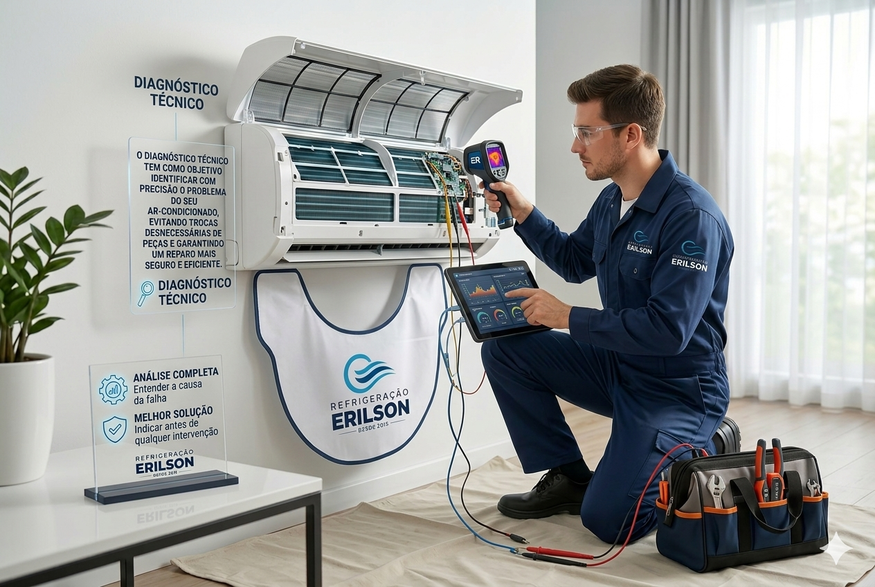 Serviço de diagnóstico técnico de ar-condicionado