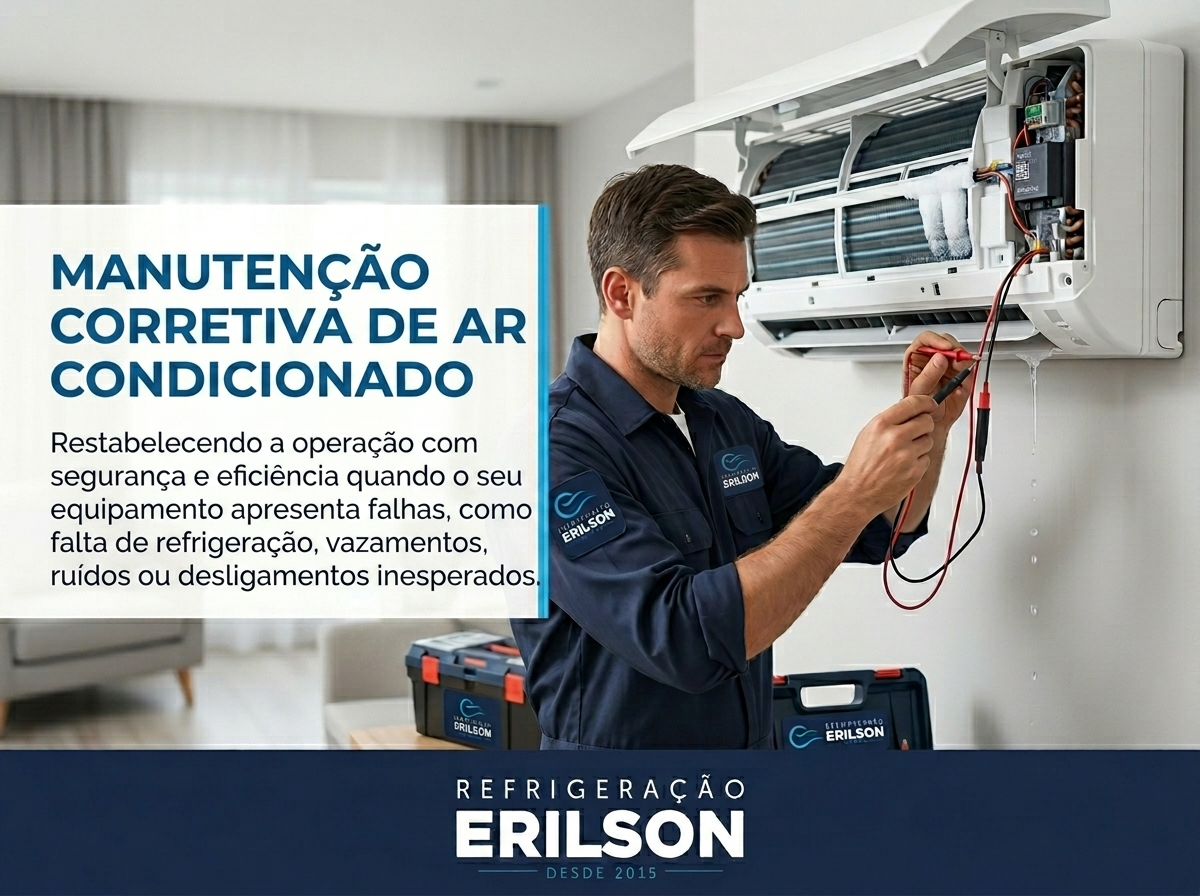 Serviço de manutenção corretiva de ar-condicionado