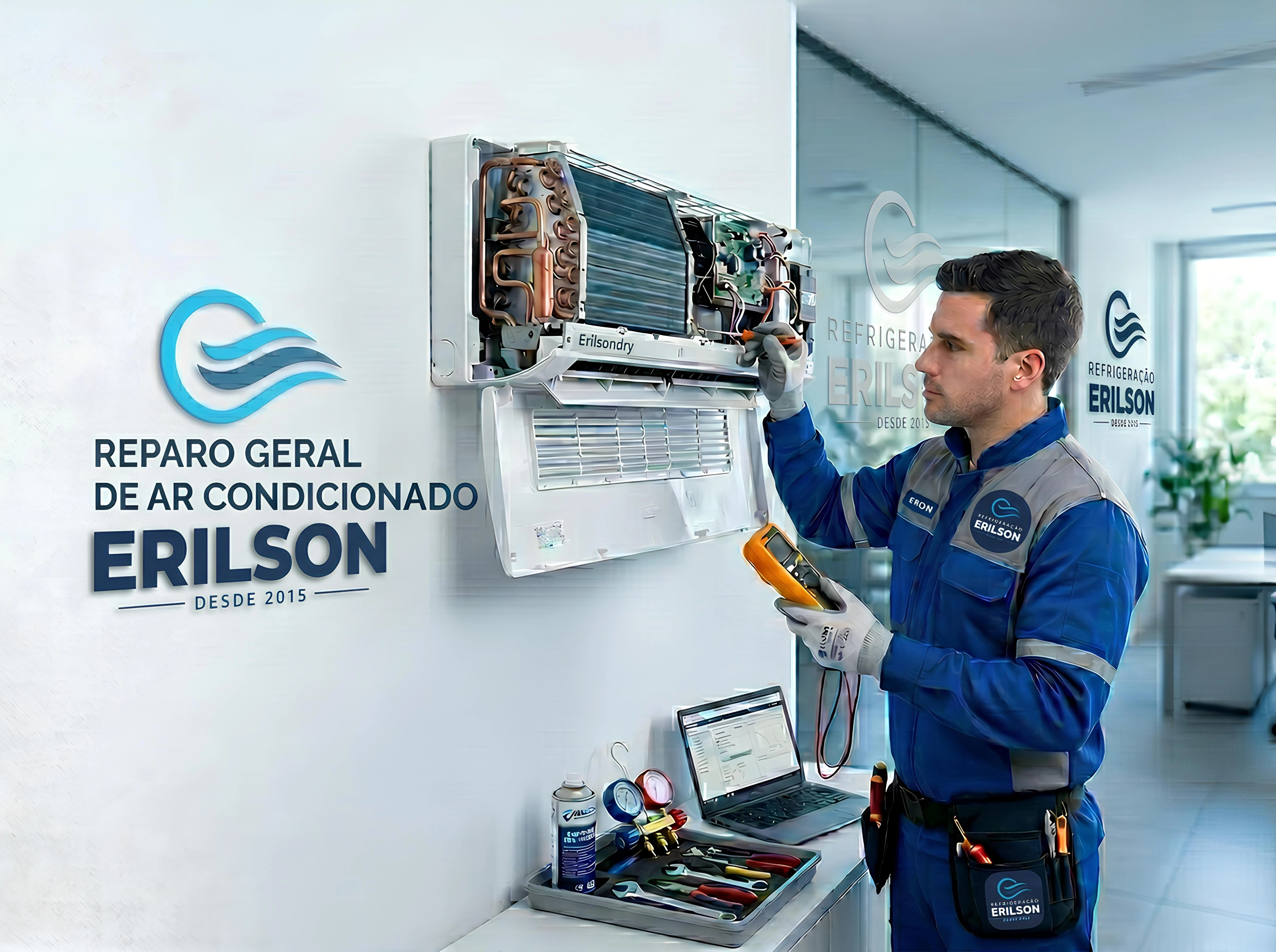 Serviço de reparo de ar-condicionado